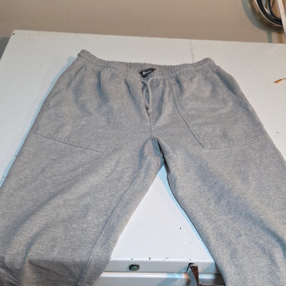 Roots Light Gray Joggers for Women Sz M